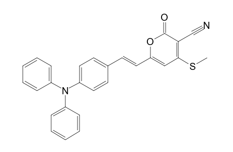 6-(4-N,N-Diphenylamino)styryl-4-methylsulfanyl-2-oxo-2H-pyran-3-carbonitrile