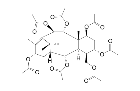 TAXUMAIROL-E-PERACETATE;2-ALPHA,5-ALPHA,7-BETA,9-ALPHA,10-BETA,13-ALPHA,20-HEPTAACETOXYTAX-11-ENE