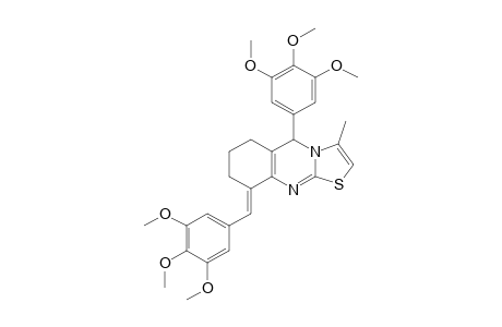 (E)-9-(3,4,5-Trimethoxybenzylidene)-5-(3,4,5-trimethoxyphenyl)-3-methyl-6,7,8,9-tetrahydro-5H-thiazolo[2,3-b]quinazoline
