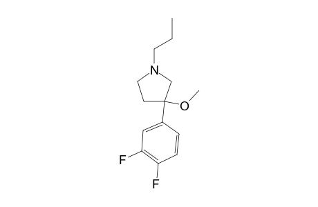3-(3,4-DIFLUOROPHENYL)-3-METHOXY-1-PROPYLPYRROLIDINE