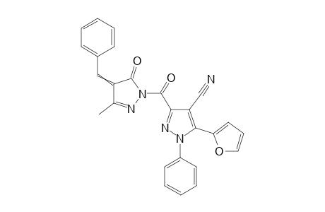 3-(4-benzylidene-3-methyl-5-oxo-4,5-dihydro-1H-pyrazole-1-carbonyl)-5-(furan-2-yl)-1-phenyl-1H-pyrazole-4-carbonitrile