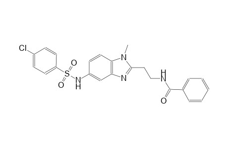 N-[2-(5-{[(4-chlorophenyl)sulfonyl]amino}-1-methyl-1H-benzimidazol-2-yl)ethyl]benzamide