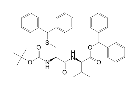 (2R)-2-[[(2R)-3-(benzhydrylthio)-2-(tert-butoxycarbonylamino)propanoyl]amino]-3-methyl-butyric acid benzhydryl ester