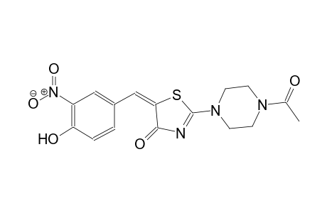 (5E)-2-(4-acetyl-1-piperazinyl)-5-(4-hydroxy-3-nitrobenzylidene)-1,3-thiazol-4(5H)-one