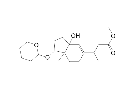 1H-Indene-5-propanoic acid, 2,3,3a,6,7,7a-hexahydro-3a-hydroxy-.beta.,7a-dimethyl-1-[(tetrahydro-2H-pyran-2-yl)oxy]-, methyl ester