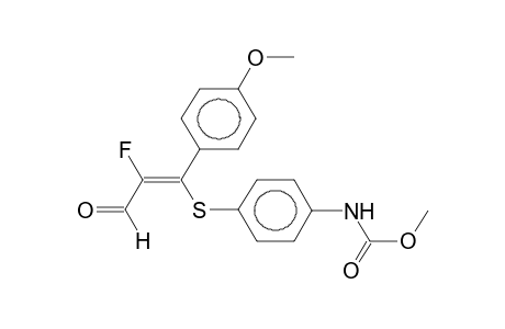 3-(PARA-METHOXYPHENYL)-3-(PARA-METHOXYCARBONYLAMINOPHENYLTHIO)-2-FLUOROPROPENAL