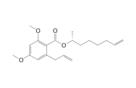 (R)-(-)-2-Propen-1-yl-4,6-dimethoxybenzoic acid 1-methyl-hept-6-enyl ester