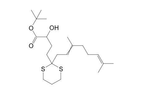 tert-butyl 4-[2-(3,7-dimethylocta-2,6-dienyl)-1,3-dithian-2-yl]-2-hydroxy-butanoate