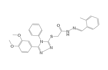 acetic acid, [[5-(3,4-dimethoxyphenyl)-4-phenyl-4H-1,2,4-triazol-3-yl]thio]-, 2-[(E)-(2-methylphenyl)methylidene]hydrazide