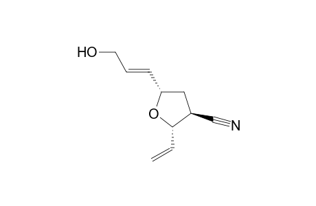 5-((E)-3'-Hydroxyprop-1'-en-1'-yl)-2-vinyltetrahydrofuran-3-carbonitrile