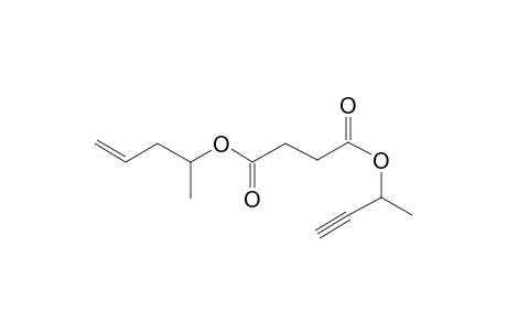 Succinic acid, but-3-yn-2-yl pent-4-en-2-yl ester