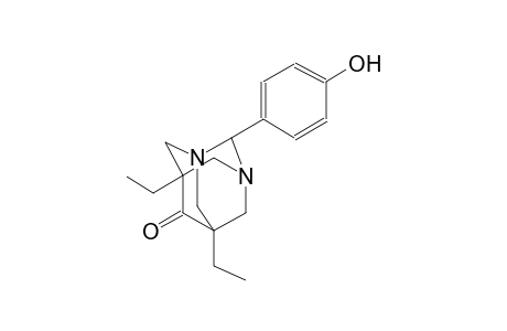 5,7-diethyl-2-(4-hydroxyphenyl)-1,3-diazatricyclo[3.3.1.1~3,7~]decan-6-one