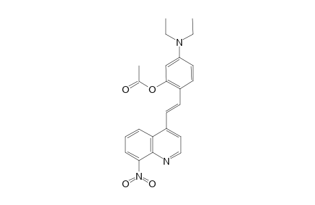 5-(diethylamino)-2-[(E)-2-(8-nitro-4-quinolinyl)ethenyl]phenyl acetate