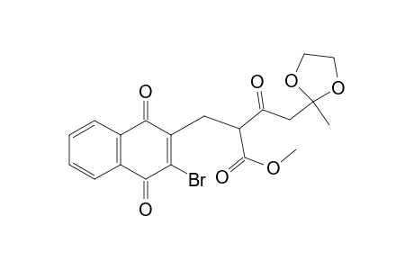 2-(3-Bromo-1,4-dioxo-1,4-dihydronaphthalen-2-ylmethyl)-4-(2-methyl-[1,3]dioxolan-2-yl)-3-oxobutanoic acid methyl ester