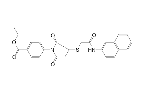 benzoic acid, 4-[3-[[2-(2-naphthalenylamino)-2-oxoethyl]thio]-2,5-dioxo-1-pyrrolidinyl]-, ethyl ester
