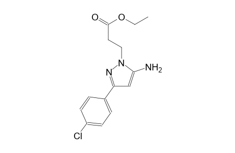 1H-pyrazole-1-propanoic acid, 5-amino-3-(4-chlorophenyl)-, ethylester