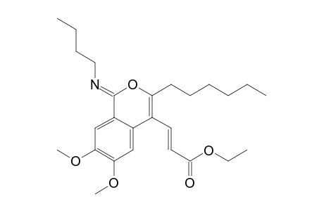 Ethyl (E)-3-[(Z)-1-(Butylimino)-3-hexyl-6,7-dimethoxy-1H-isochromen-4-yl]acrylate