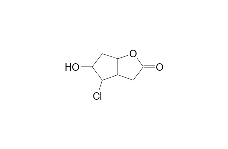 4-Chloranyl-5-oxidanyl-3,3a,4,5,6,6a-hexahydrocyclopenta[b]furan-2-one