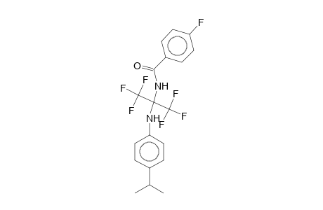 4-Fluoro-N-[2,2,2-trifluoro-1-(4-isopropylanilino)-1-(trifluoromethyl)ethyl]benzamide
