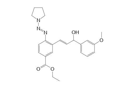 Ethyl-3-((E)-3-hydroxy-3-(3-methoxyphenyl)prop-1-enyl)-4-((E)-pyrrolidin-1-yldiazenyl)benzoate