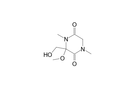 3-(hydroxymethyl)-3-methoxy-1,4-dimethyl-piperazine-2,5-dione