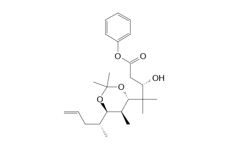 Phenyl 3-hydroxy-4-methyl-4-[2,2,5-trimethyl-6-(pent-4-en-1-yl)-1,3-dioxan-4-yl]-pentanoate