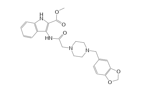 methyl 3-({[4-(1,3-benzodioxol-5-ylmethyl)-1-piperazinyl]acetyl}amino)-1H-indole-2-carboxylate