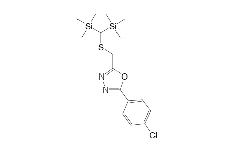 2-((Bis(trimethylsilyl)methylthio)methyl)-5-(4-chlorophenyl)-1,3,4-oxadiazole