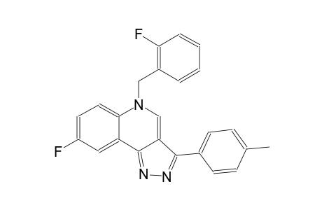 5H-pyrazolo[4,3-c]quinoline, 8-fluoro-5-[(2-fluorophenyl)methyl]-3-(4-methylphenyl)-
