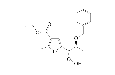 5-[(1S,2S)-1-hydroperoxy-2-phenylmethoxypropyl]-2-methyl-3-furancarboxylic acid ethyl ester