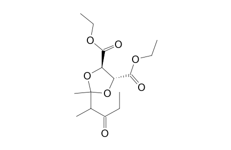 Diethyl (4R)-trans-2-methyl-2-(3-oxopent-2-yl)-1,3-dioxolane-4,5-dicarboxylate