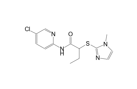 N-(5-chloro-2-pyridinyl)-2-[(1-methyl-1H-imidazol-2-yl)sulfanyl]butanamide
