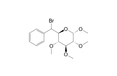 Methyl 6-bromo-6-deoxy-2,3,4-tri-O-methyl-6-C-phenyl-.alpha.-D-glucopyranoside