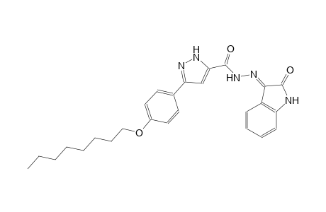 1H-pyrazole-5-carboxylic acid, 3-[4-(octyloxy)phenyl]-, 2-[(3E)-1,2-dihydro-2-oxo-3H-indol-3-ylidene]hydrazide
