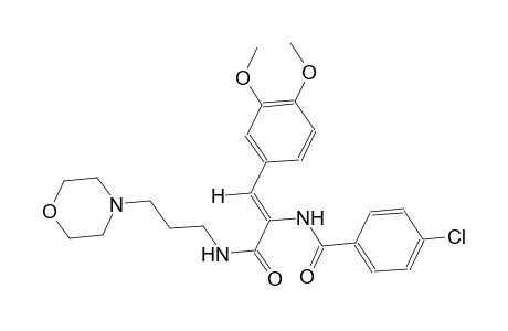 benzamide, 4-chloro-N-[(Z)-2-(3,4-dimethoxyphenyl)-1-[[[3-(4-morpholinyl)propyl]amino]carbonyl]ethenyl]-