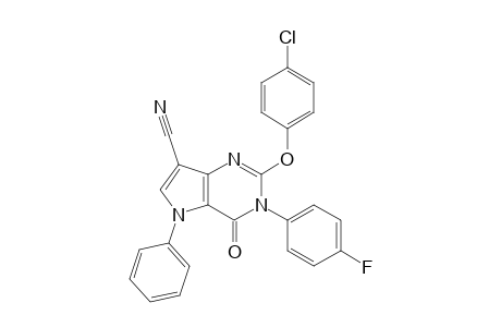 2-(4-Chlorophenoxy)-7-cyano-3-(4-fluorophenyl)-5-phenyl-3H-pyrrolo[3,2-d]pyrimidine-4(5H)-one