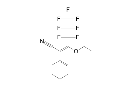 (E)-2-(1-CYCLOHEXYL)-3-ETHOXY-4,4,5,5,6,6,6-HEPTAFLUORO-2-HEXENENITRILE