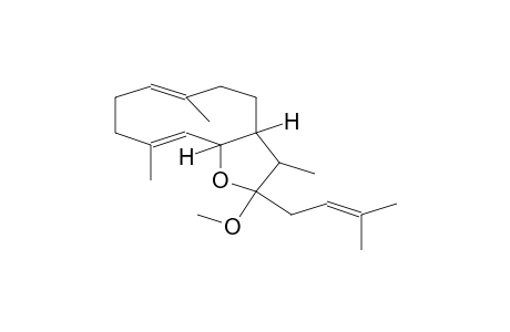 CYCLODECA[b]FURAN, 2,3,3a,4,5,8,9,11a-OCTAHYDRO-2-METHOXY-3,6,10-TRIMETHYL-2-(3-METHYL-2-BUTENYL)-