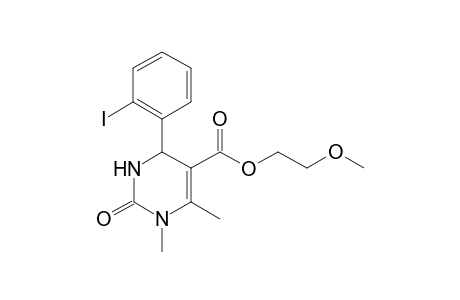 4-(2-Iodo-phenyl)-1,6-dimethyl-2-oxo-1,2,3,4-tetrahydro-pyrimidine-5-carboxylic acid 2-methoxy-ethyl ester