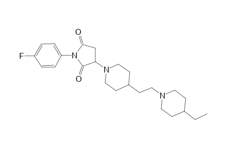 3-{4-[2-(4-ethylpiperidin-1-yl)ethyl]piperidin-1-yl}-1-(4-fluorophenyl)pyrrolidine-2,5-dione