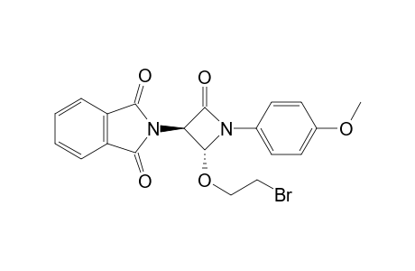 1H-Isoindole-1,3(2H)-dione, 2-[2-(2-bromoethoxy)-1-(4-methoxyphenyl)-4-oxo-3-azetidinyl]-, trans-