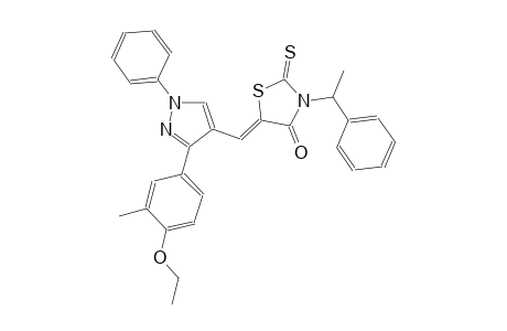 (5Z)-5-{[3-(4-ethoxy-3-methylphenyl)-1-phenyl-1H-pyrazol-4-yl]methylene}-3-(1-phenylethyl)-2-thioxo-1,3-thiazolidin-4-one