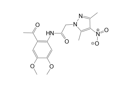 N-(2-acetyl-4,5-dimethoxyphenyl)-2-(3,5-dimethyl-4-nitro-1H-pyrazol-1-yl)acetamide
