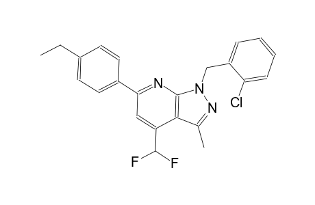 1H-pyrazolo[3,4-b]pyridine, 1-[(2-chlorophenyl)methyl]-4-(difluoromethyl)-6-(4-ethylphenyl)-3-methyl-