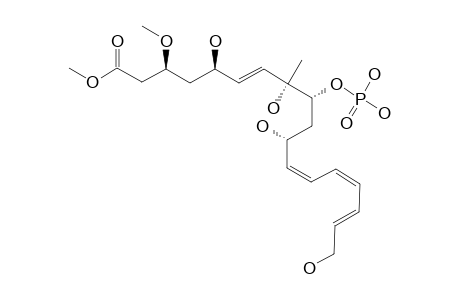 #13;(3S,5R,6E,8R,9R,11R,12Z,14Z,16E)-5,8,11,18-TETRAHYDROXY-3-METHOXY-1-(METHOXYCARBONYL)-8-METHYLHEPTADECA-6,12,14,16-TETRAEN-9-YL-DIHYDROGEN-PHOSPHATE