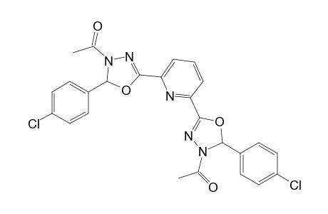 2,6-Bis(4-acetyl-5-(4-chlorophenyl)-4,5-dihydro-1,3,4-oxadiazol-2-yl)pyridine