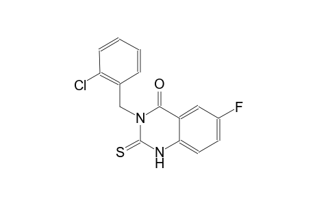 4(1H)-quinazolinone, 3-[(2-chlorophenyl)methyl]-6-fluoro-2,3-dihydro-2-thioxo-