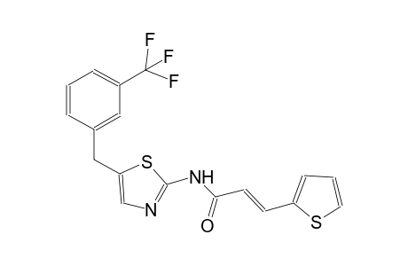 (2E)-3-(2-thienyl)-N-{5-[3-(trifluoromethyl)benzyl]-1,3-thiazol-2-yl}-2-propenamide