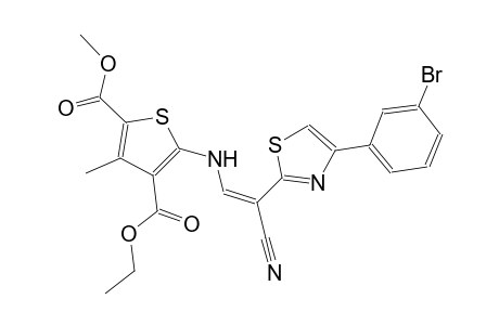 4-ethyl 2-methyl 5-({(Z)-2-[4-(3-bromophenyl)-1,3-thiazol-2-yl]-2-cyanoethenyl}amino)-3-methyl-2,4-thiophenedicarboxylate
