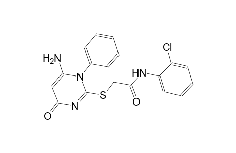 2-[(6-amino-4-oxo-1-phenyl-1,4-dihydro-2-pyrimidinyl)sulfanyl]-N-(2-chlorophenyl)acetamide